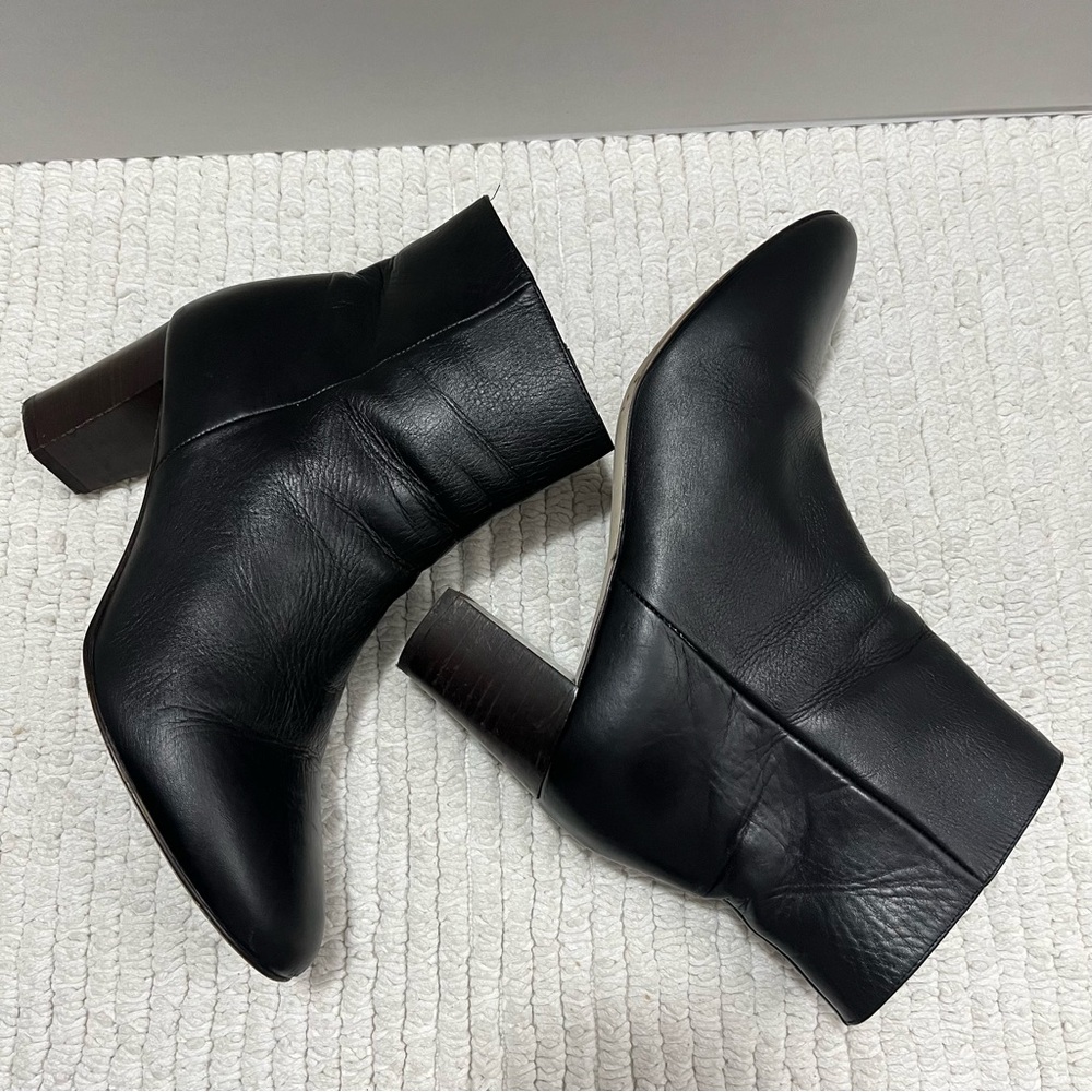 J. Crew Black Leather Ankle Boots Size 10‎ Women - Picture 8 of 16